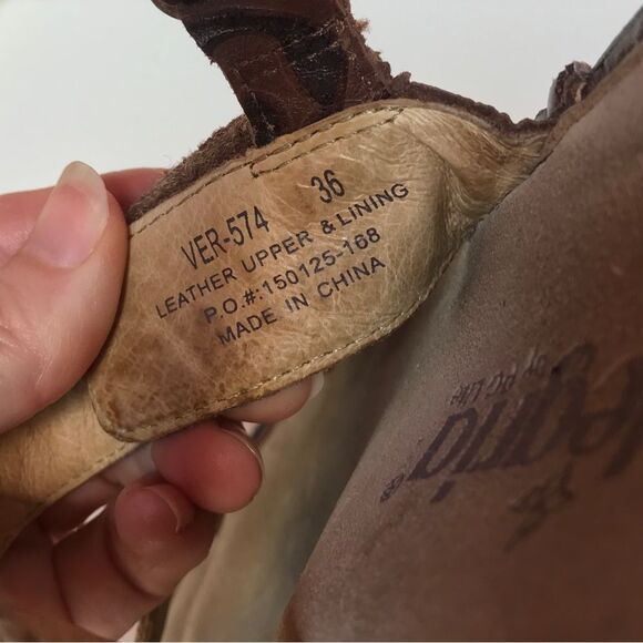 Alegria Women's Verona Yeehaw Brown Leather Slingback Sandals (36) - Picture 9 of 11